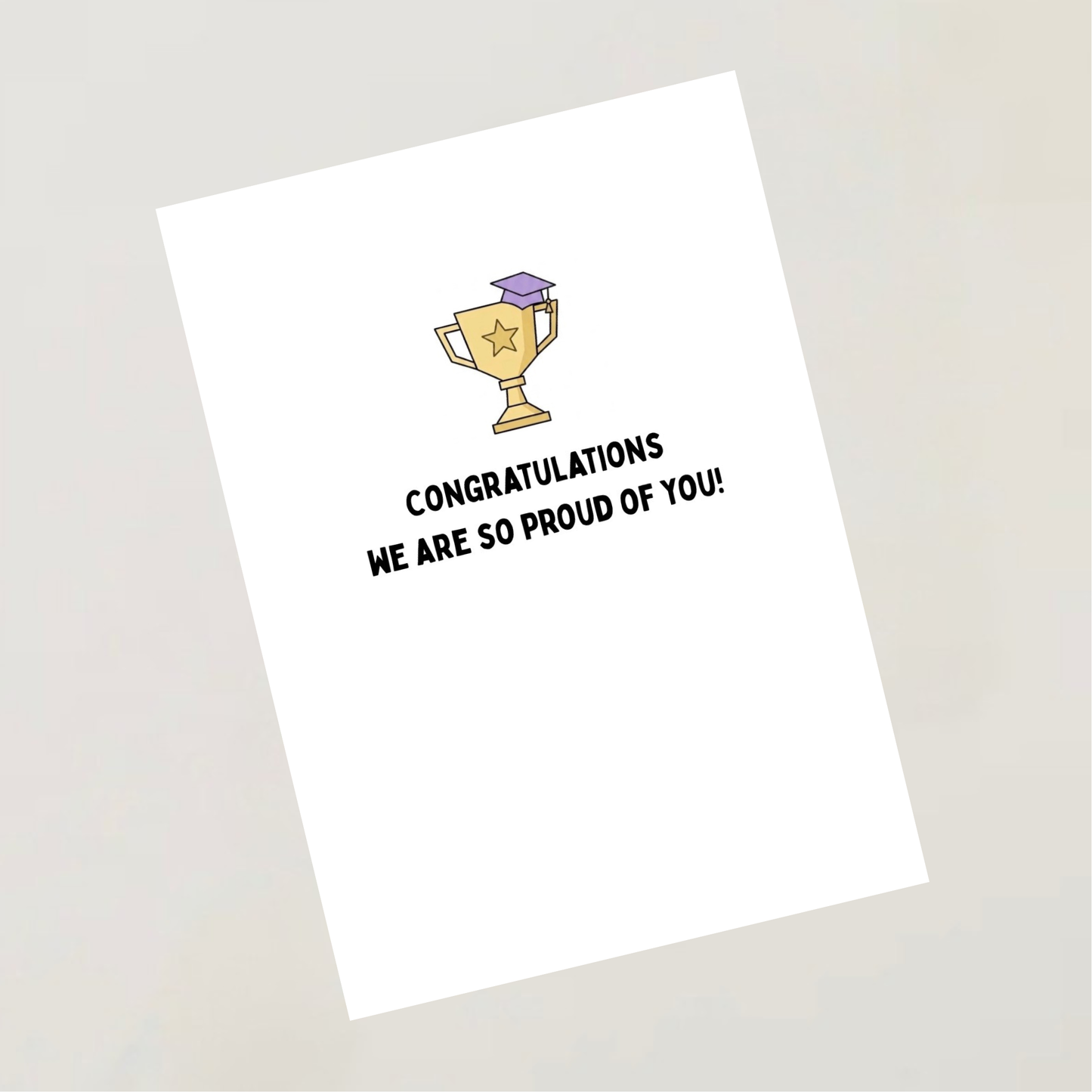 "Yay You Did It!"-Cute Cow Graduation Card