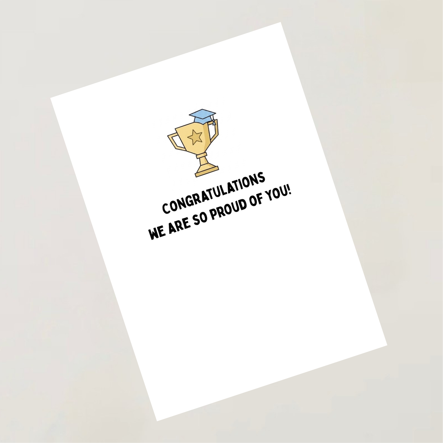 "Yay You Did It!"-Cute Cow Graduation Card